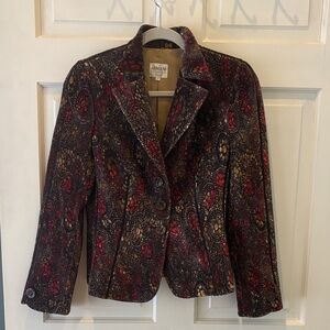 Giorgio Armani Women's Red and Black Patterned Blazer